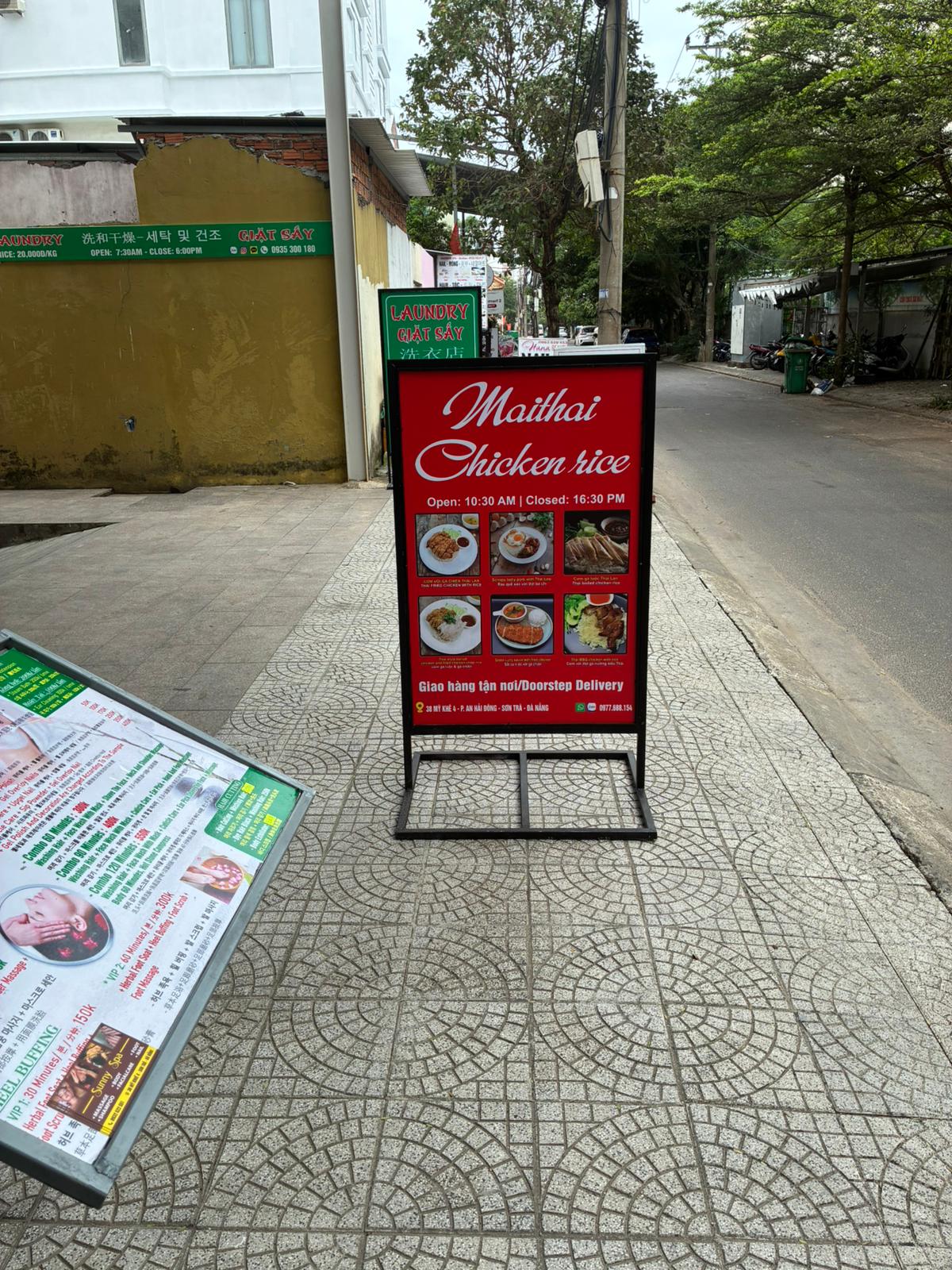 Sidewalk Menu Board on My Khe 4